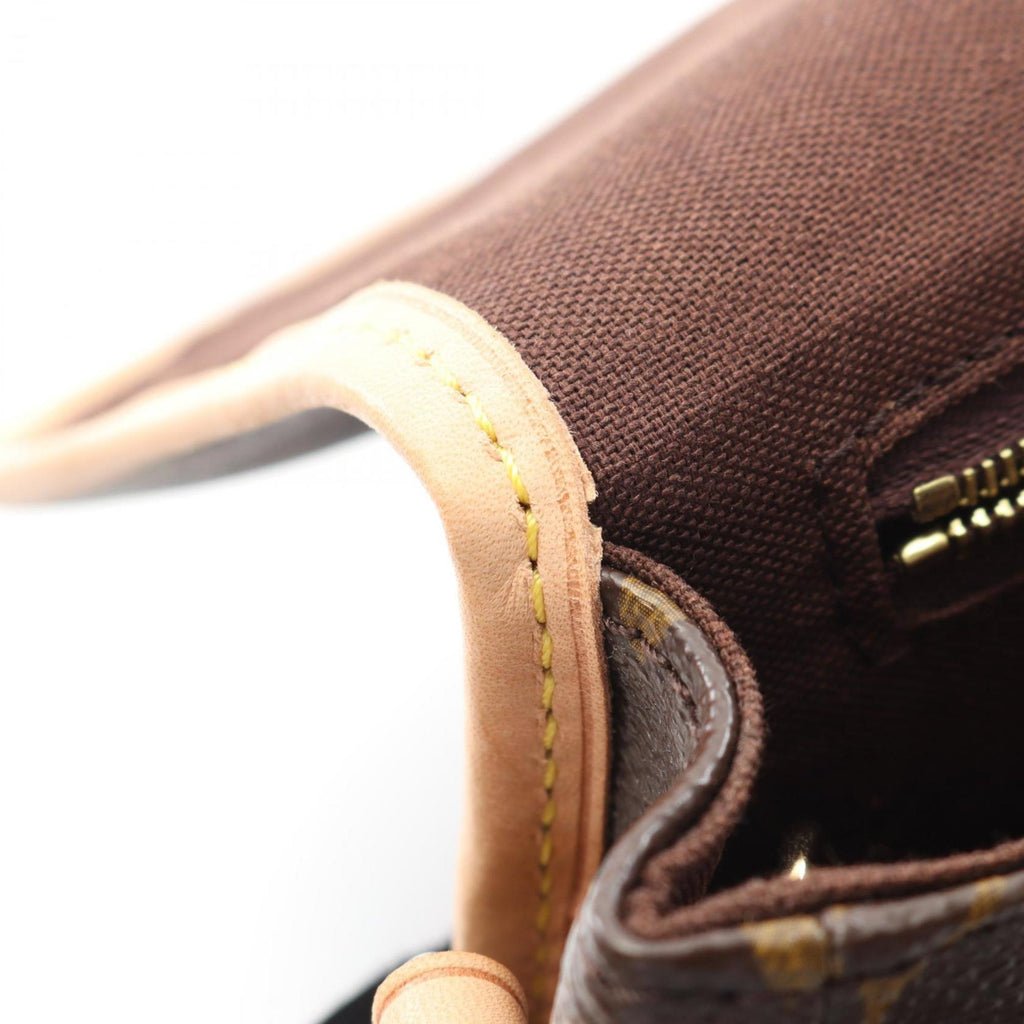 Louis Vuitton Brown Coated Canvas Leather Shoulder Bag (Pre-Owned)