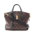 Louis Vuitton Black Brown Noir Pvc Coated Canvas Leather Tote Bag (Pre-Owned)