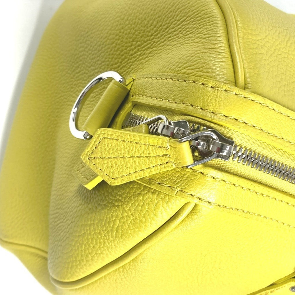 Louis Vuitton Pistache Yellow Leather Boston Bag Handbag Shoulder Bag (Pre-Owned)