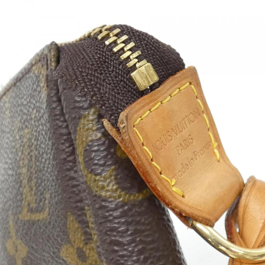 Louis Vuitton Monogram Marron Coated Canvas Pouch (Pre-Owned)