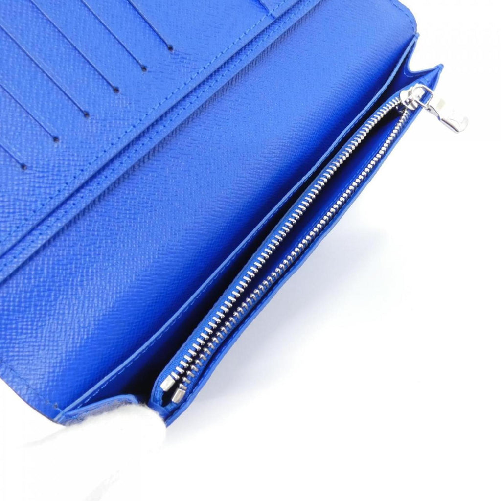 Louis Vuitton Black Blue Leather Long Wallet (Bi-Fold) (Pre-Owned)