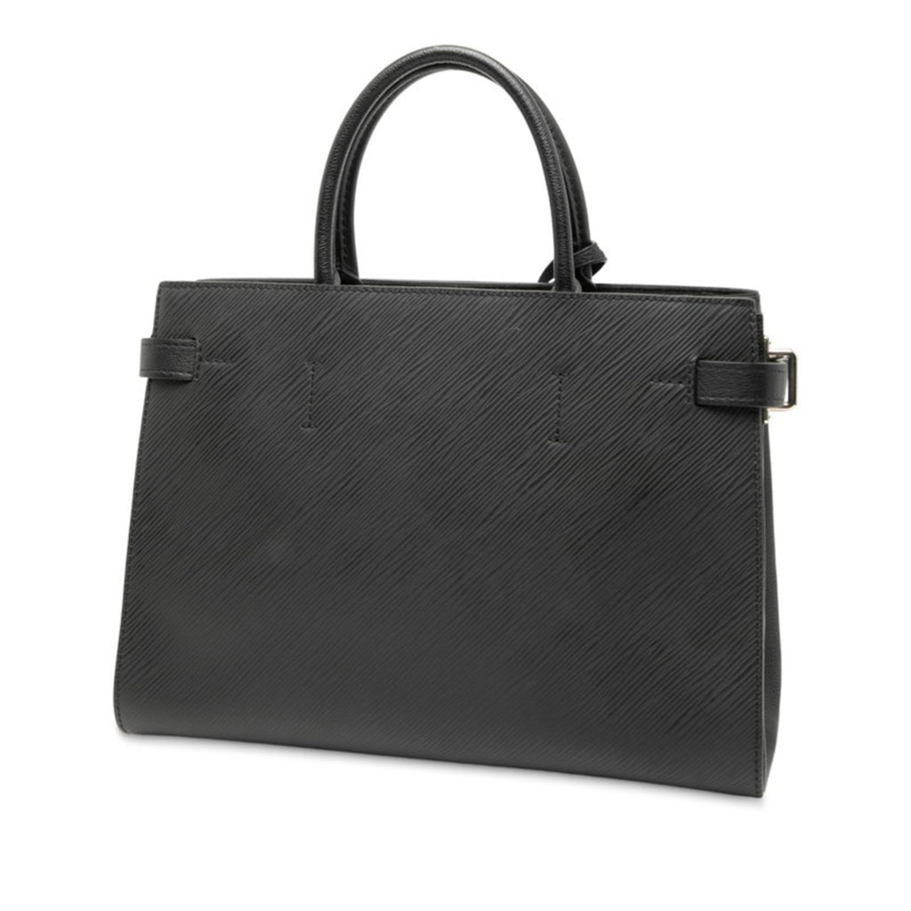 Louis Vuitton Black Noir Leather Handbag Shoulder Bag (Pre-Owned)