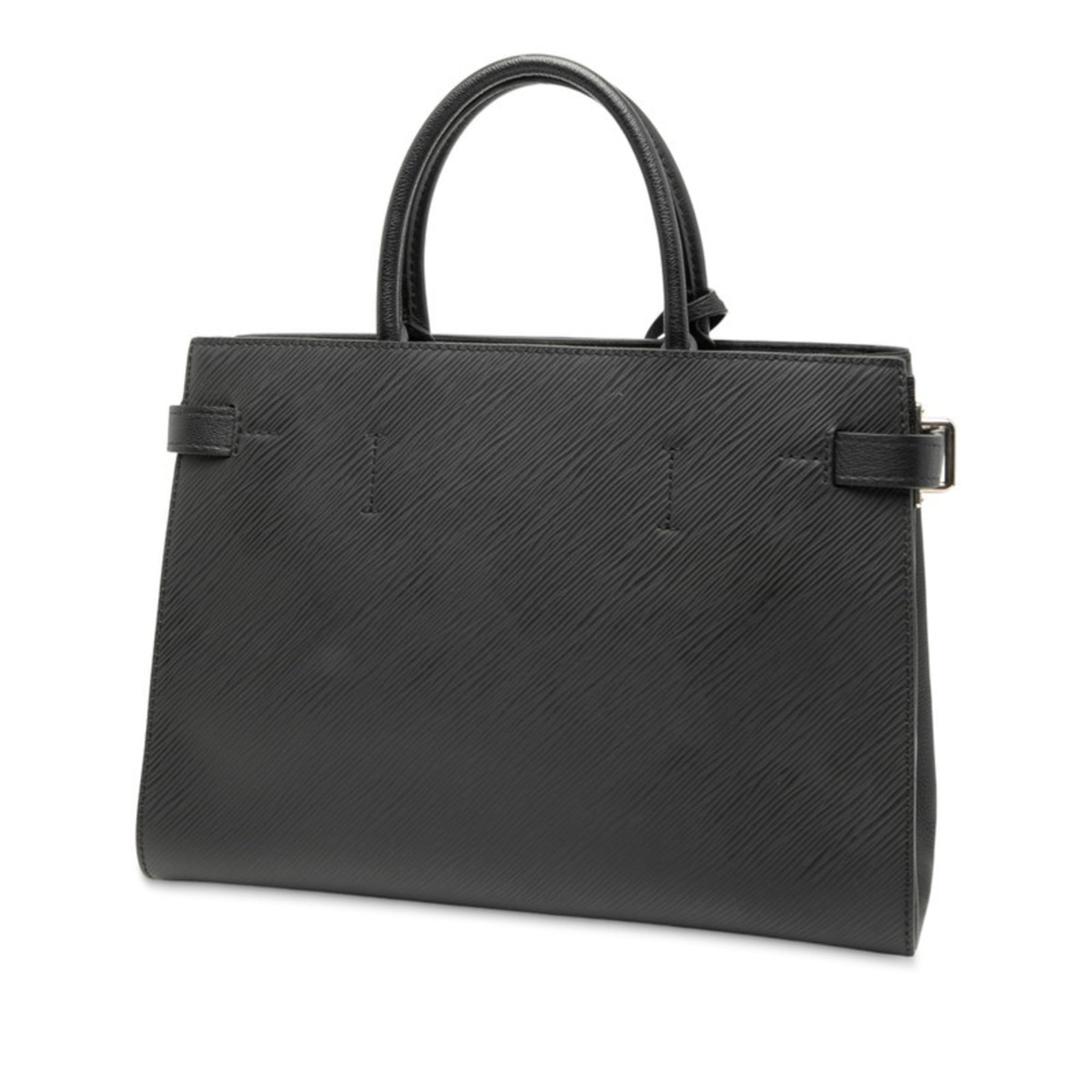 Louis Vuitton Black Noir Leather Handbag Shoulder Bag (Pre-Owned)