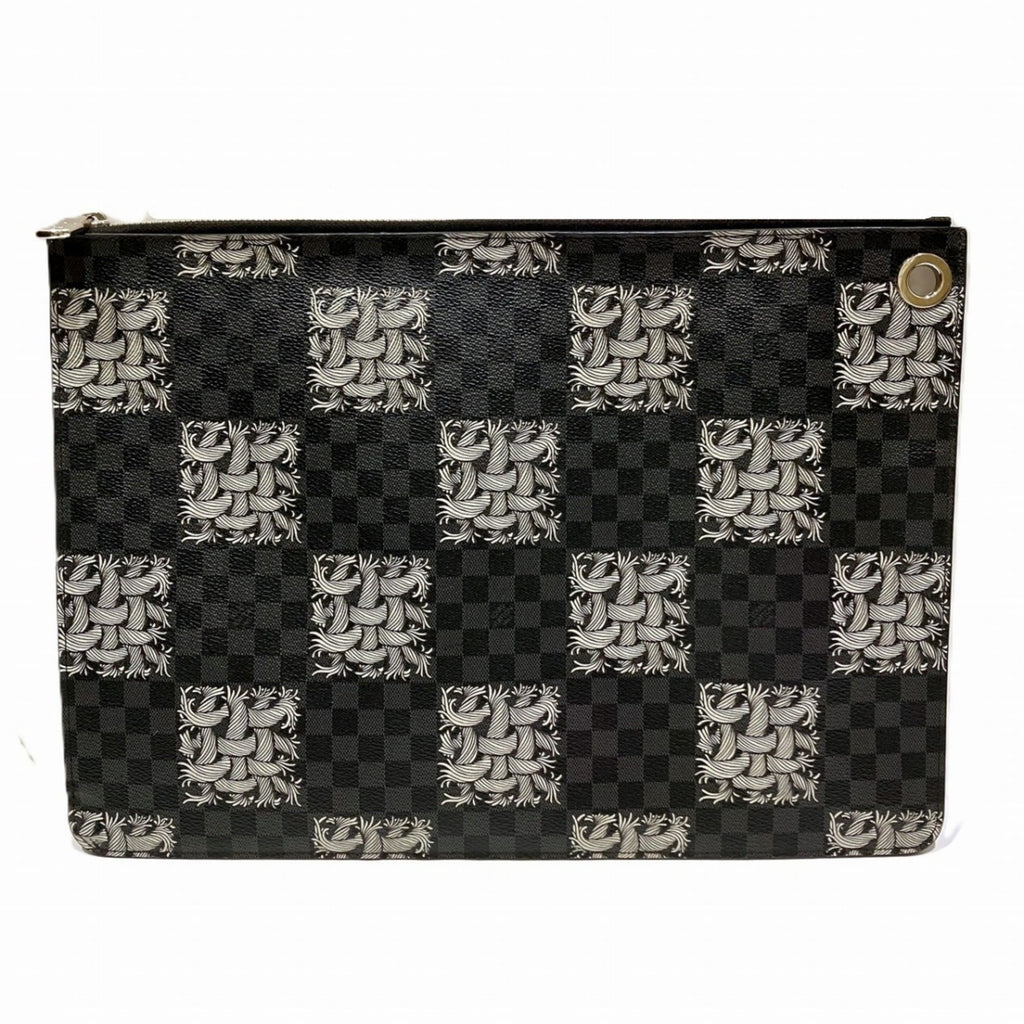 Louis Vuitton Black Pvc Clutch Bag Pochette (Pre-Owned)