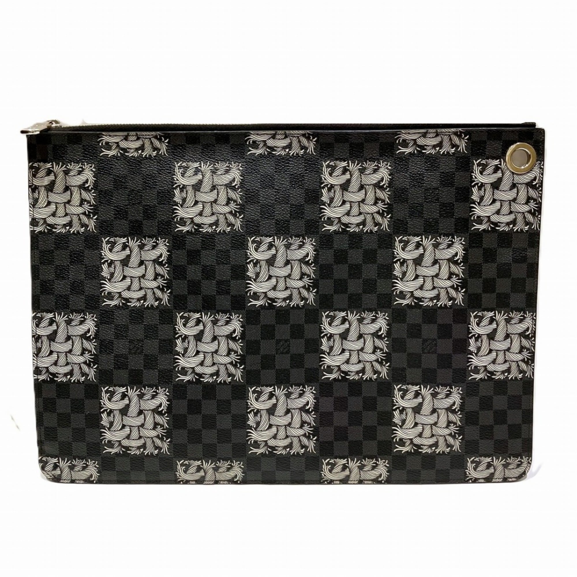 Louis Vuitton Black Pvc Clutch Bag Pochette (Pre-Owned)