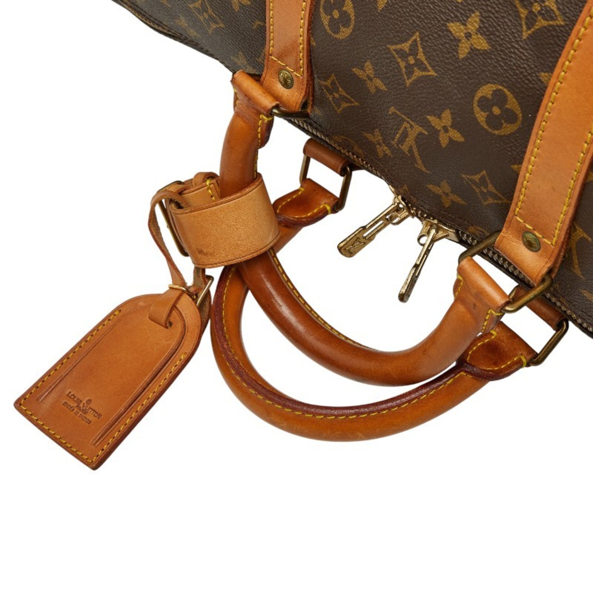 Louis Vuitton Monogram Brown Pvc Leather Boston Bag Shoulder Bag (Pre-Owned)