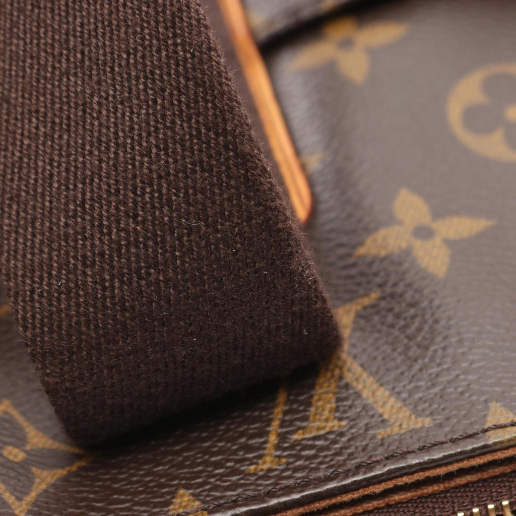Louis Vuitton Brown Coated Canvas Leather Tote Bag (Pre-Owned)