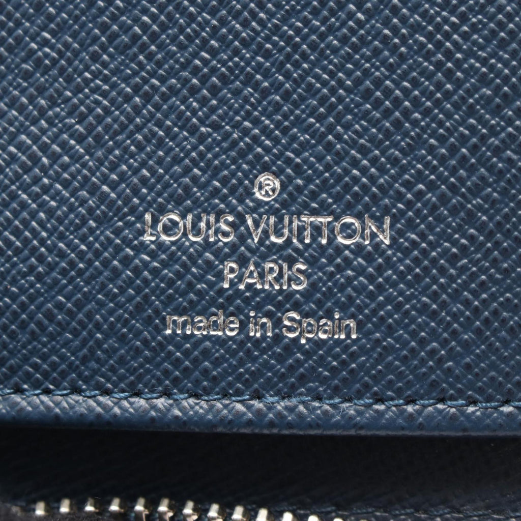 Louis Vuitton Navy Leather Long Wallet (Bi-Fold) (Pre-Owned)