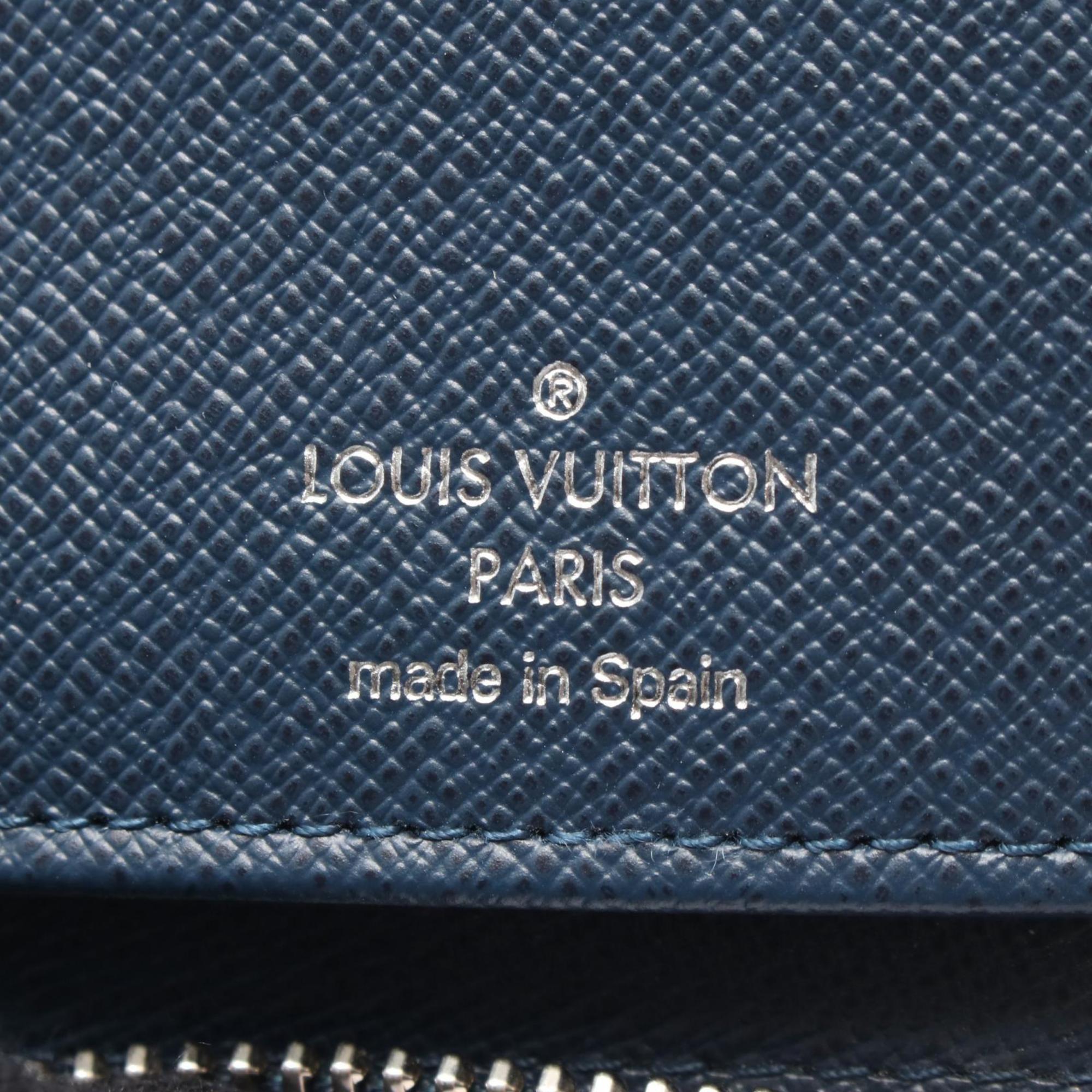 Louis Vuitton Navy Leather Long Wallet (Bi-Fold) (Pre-Owned)