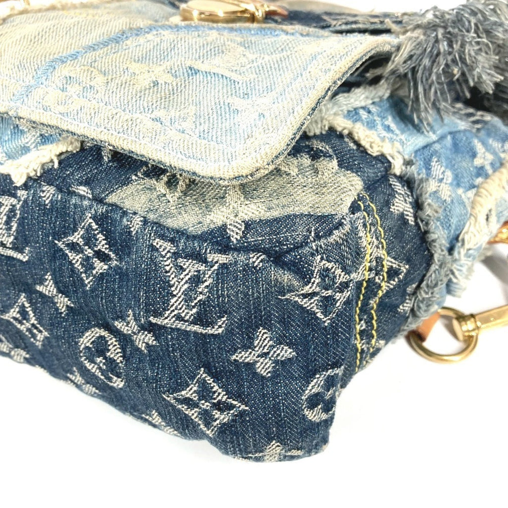 Louis Vuitton Monogram Denim Blue Monogram Denim Messenger Bag Shoulder Bag (Pre-Owned)