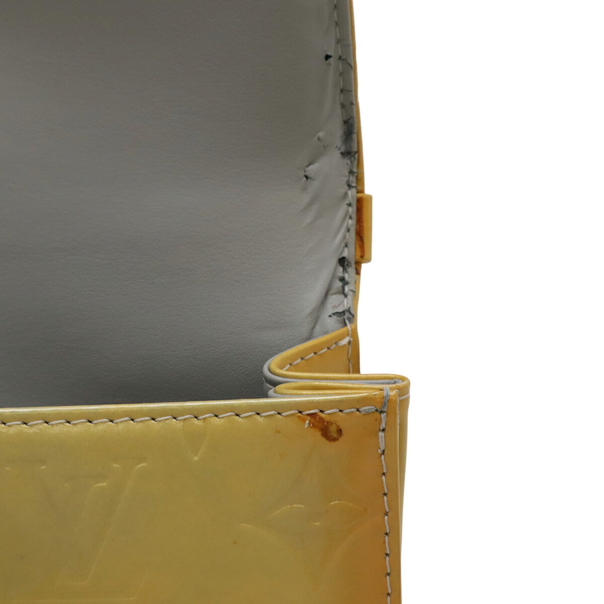 Louis Vuitton Galle Lime Yellow Monogram Vernis Handbag (Pre-Owned)