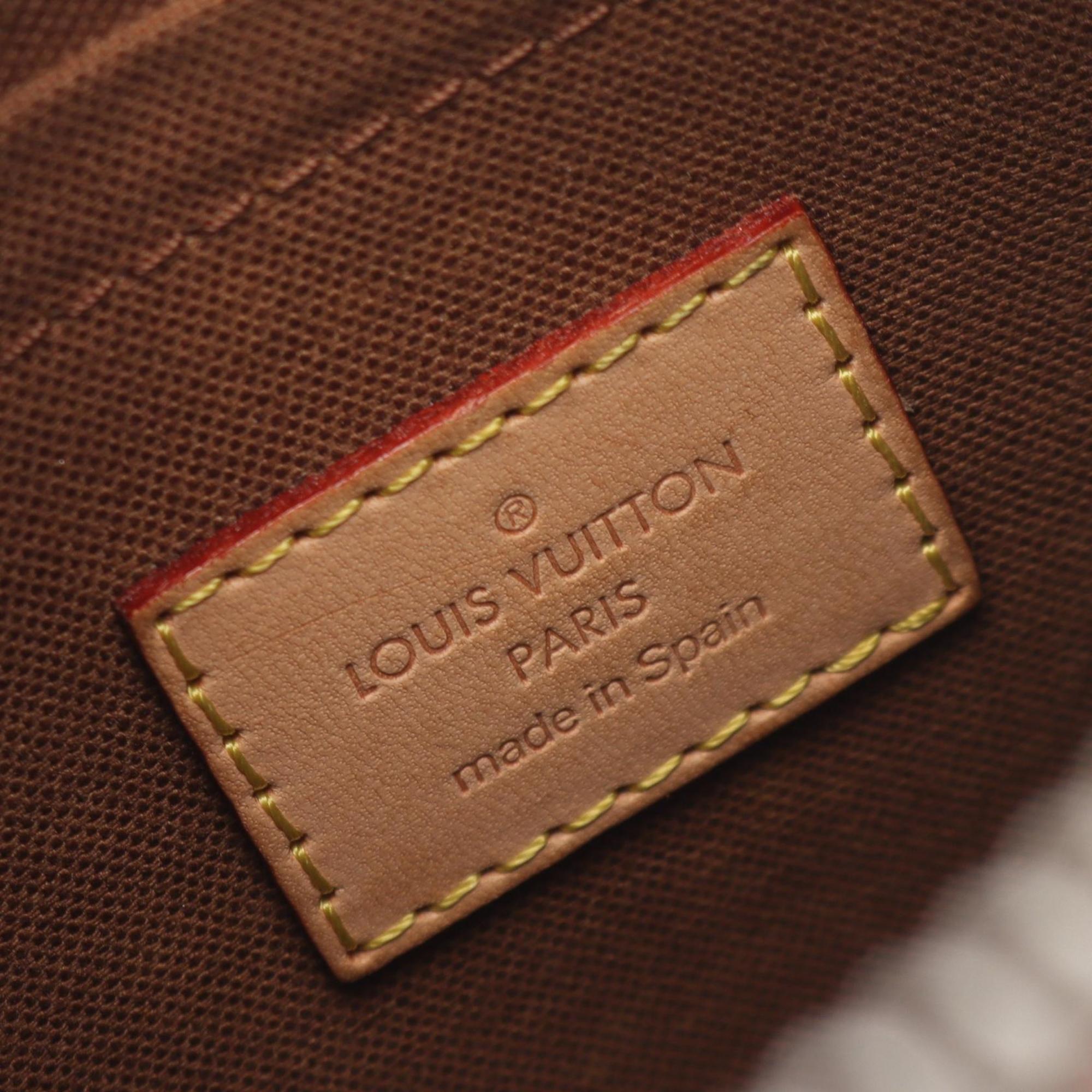 Louis Vuitton Brown Coated Canvas Leather Shoulder Bag (Pre-Owned)