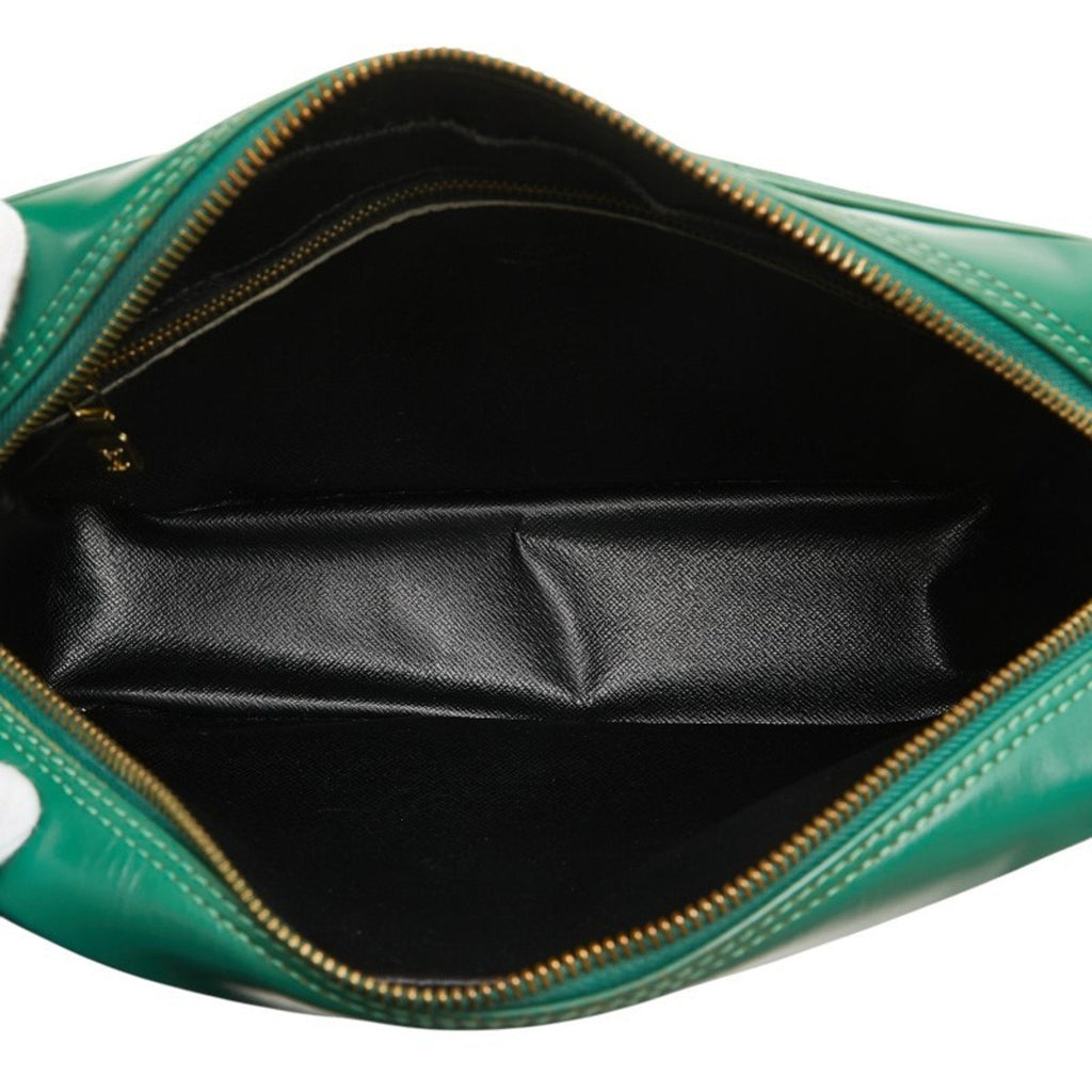 Louis Vuitton Borneo Green Leather Shoulder Bag (Pre-Owned)