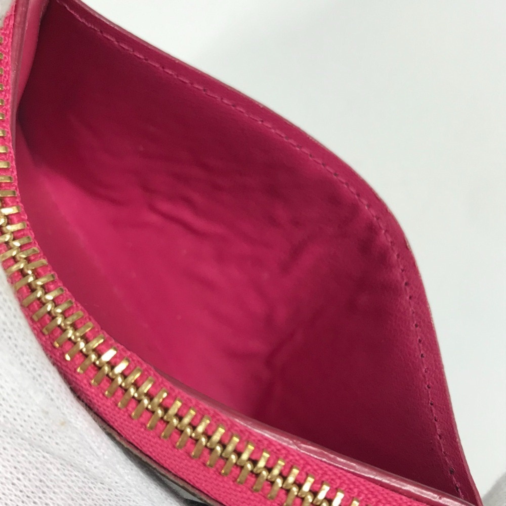 Louis Vuitton Brown Monogram Pink Monogram Coin Purse/Coin Case (Pre-Owned)