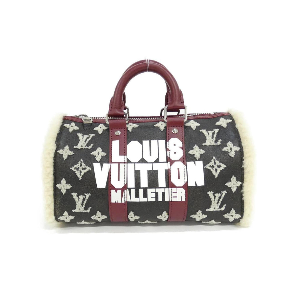 Louis Vuitton Black Ivory Rouge Leather Boston Bag (Pre-Owned)