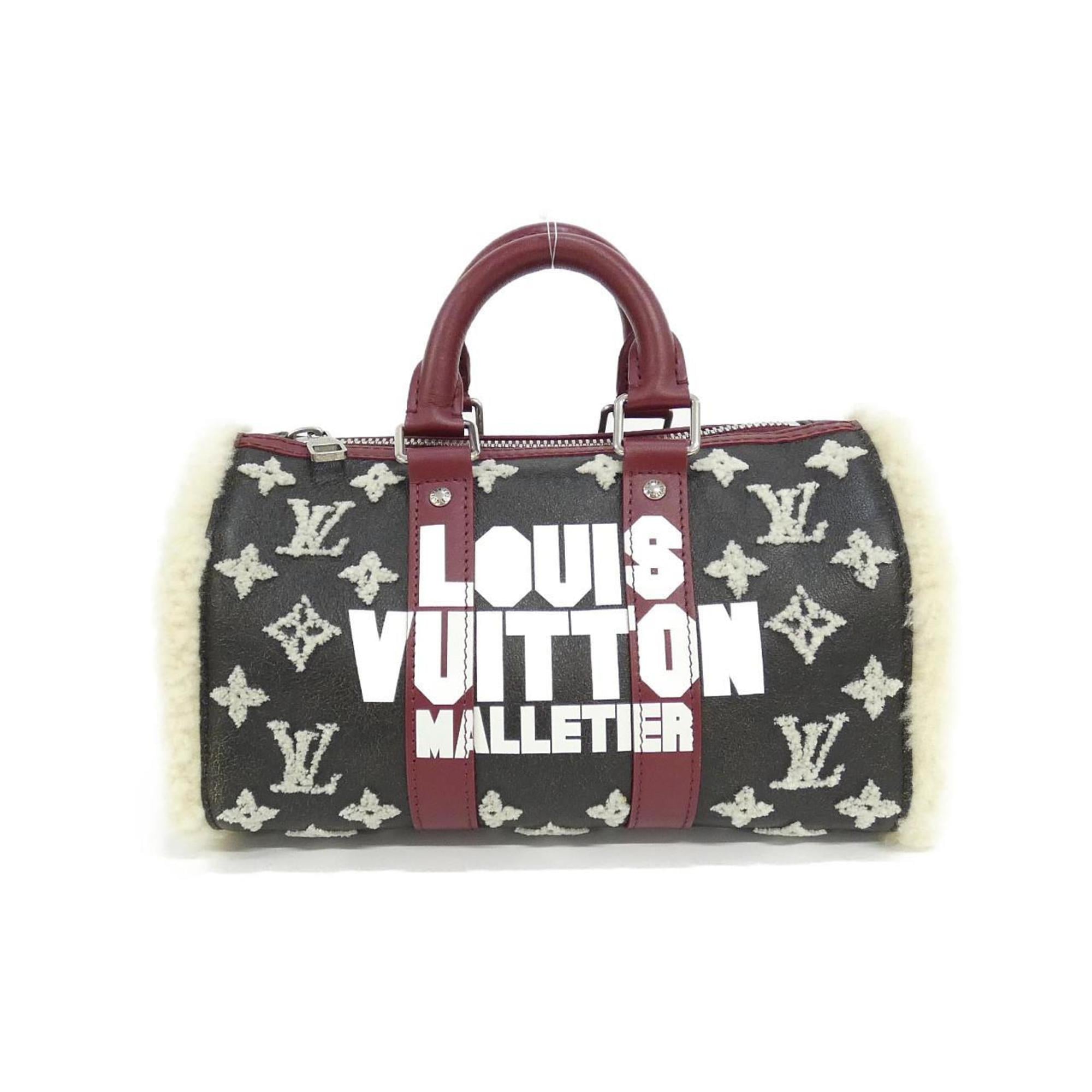 Louis Vuitton Black Ivory Rouge Leather Boston Bag (Pre-Owned)