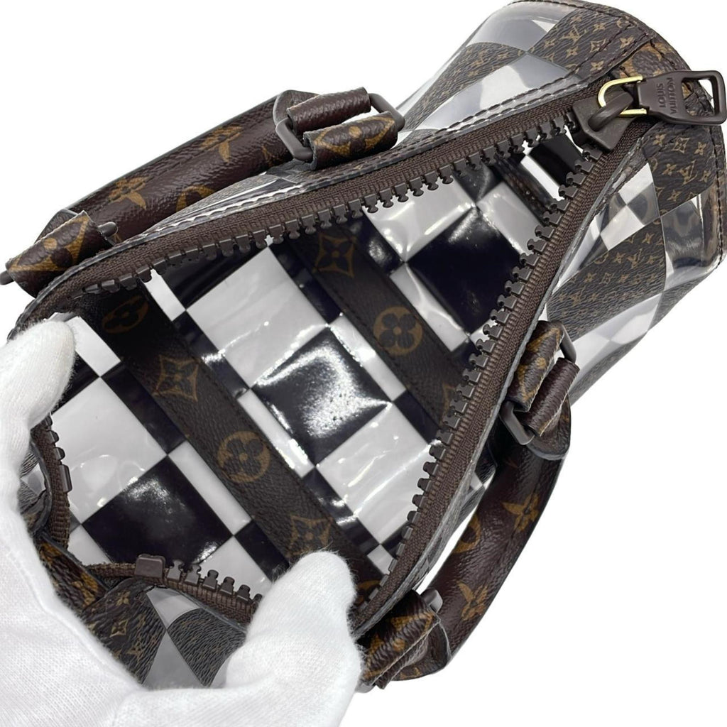 Louis Vuitton Marron Coated Canvas Pvc Boston Bag (Pre-Owned)