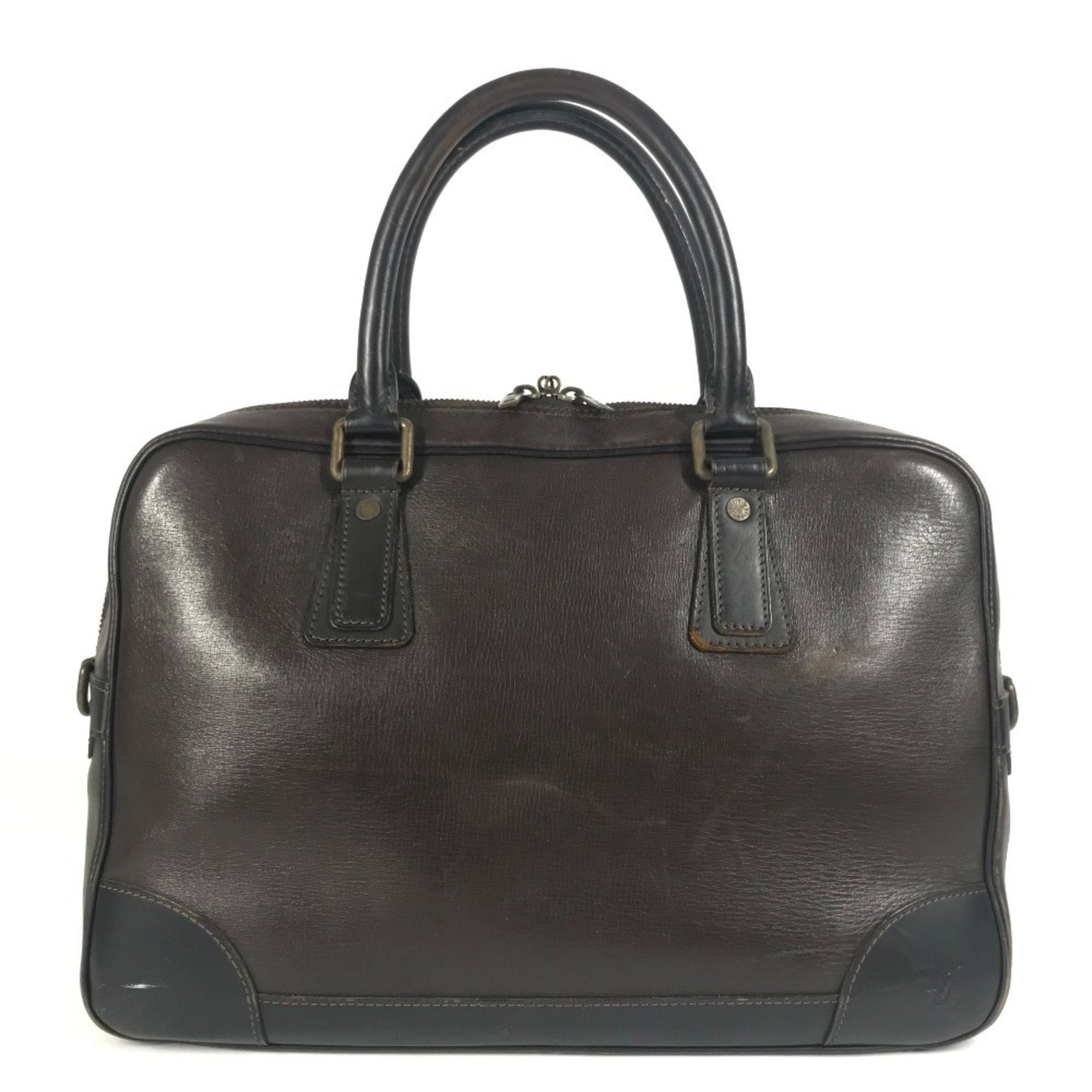 Louis Vuitton Brown Coffee Utah Leather Leather Briefcase Handbag Tote Bag (Pre-Owned)