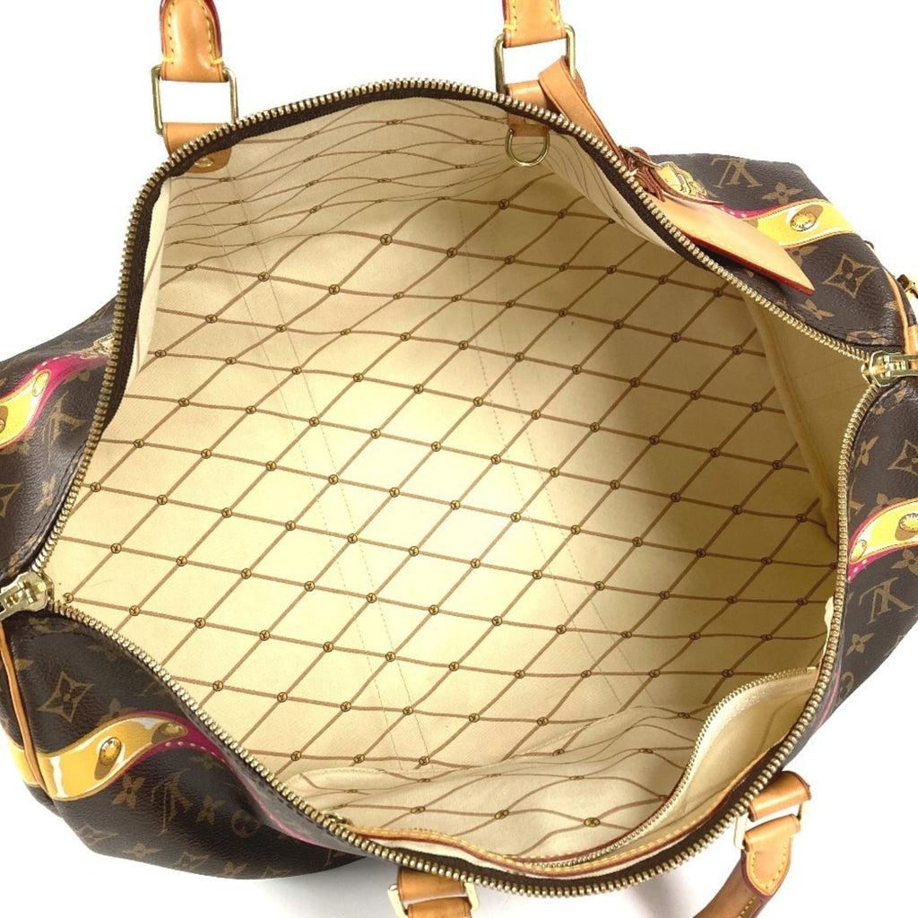 Louis Vuitton Monogram Brown Pink Monogram Boston Bag Shoulder Bag (Pre-Owned)