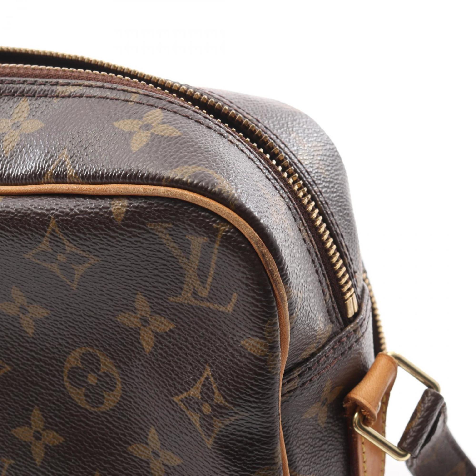 Louis Vuitton Brown Monogram Coated Canvas Leather Shoulder Bag (Pre-Owned)