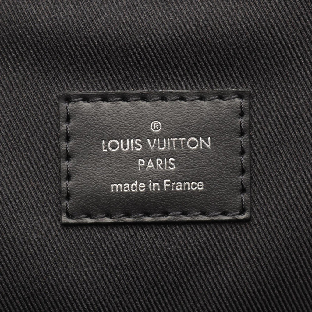 Louis Vuitton Black Coated Canvas Leather Backpack (Pre-Owned)