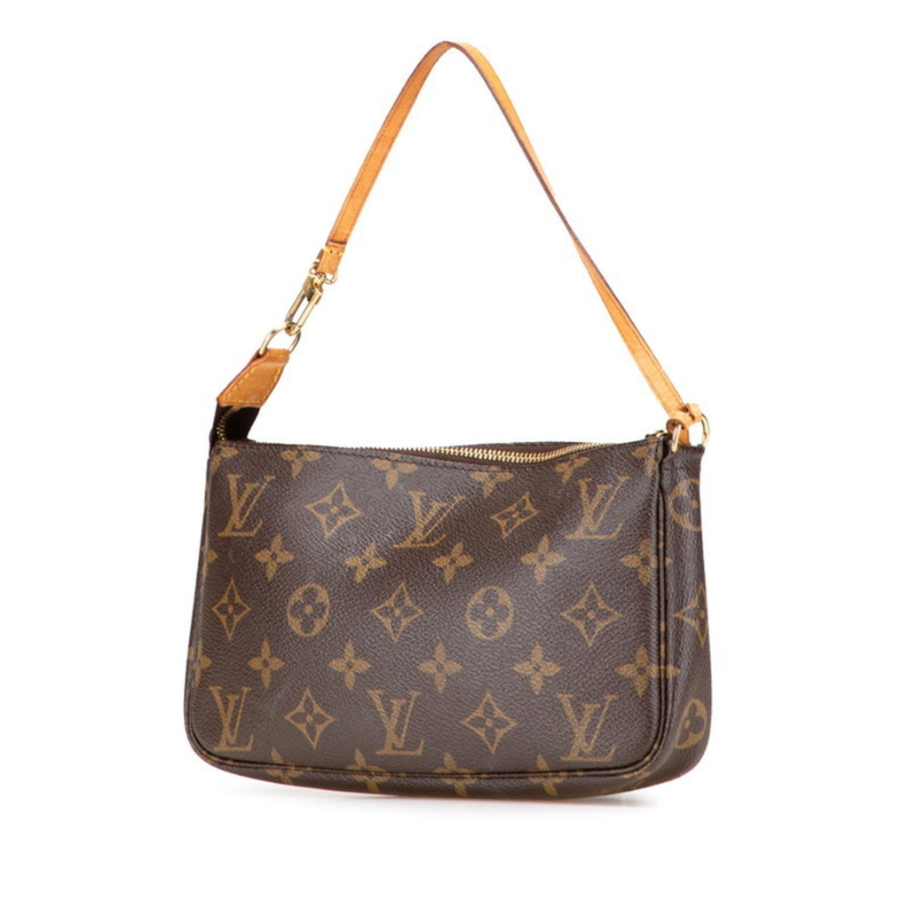 Louis Vuitton Monogram Brown Pvc Leather Pochette Pouch (Pre-Owned)