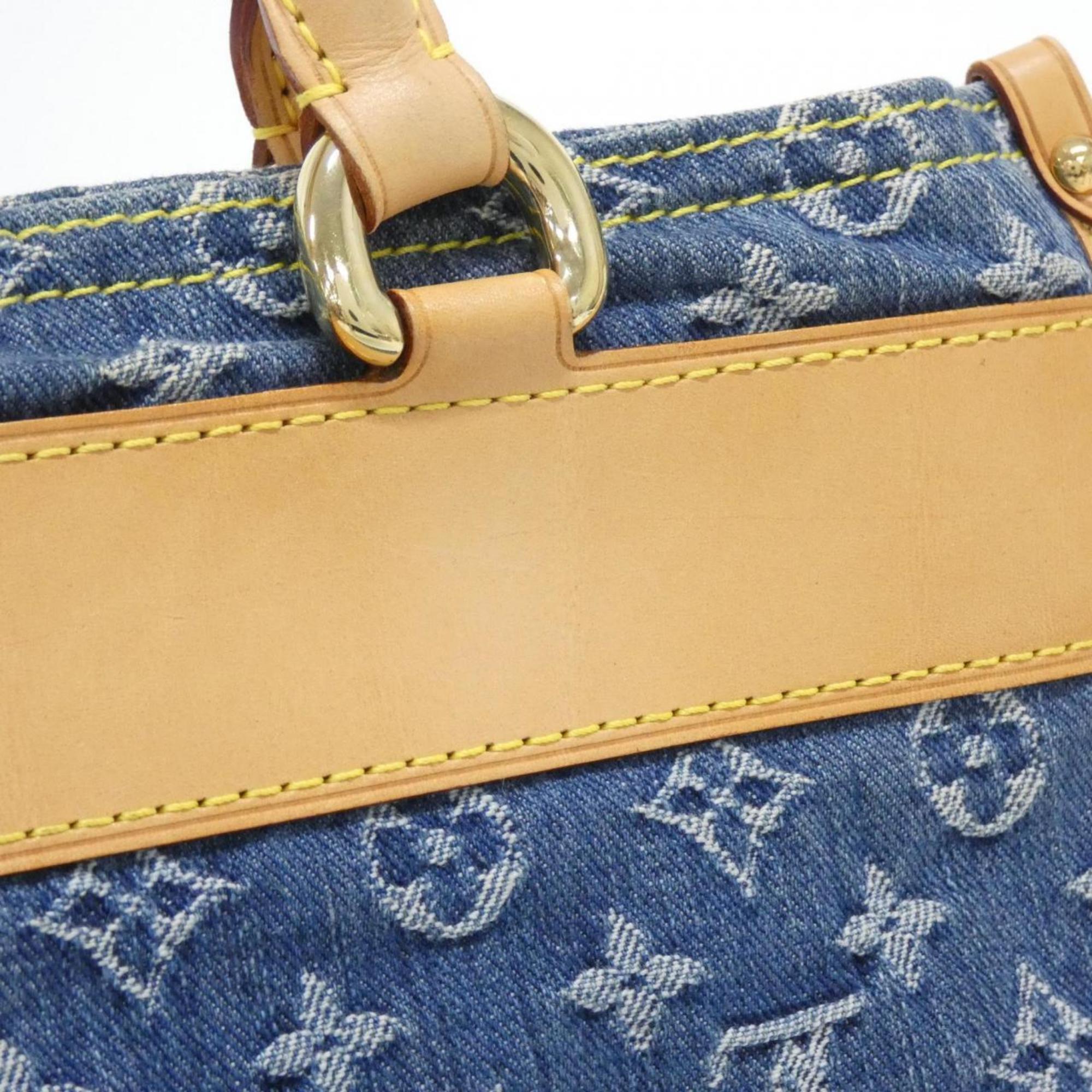 Louis Vuitton Blue Denim Handbag (Pre-Owned)