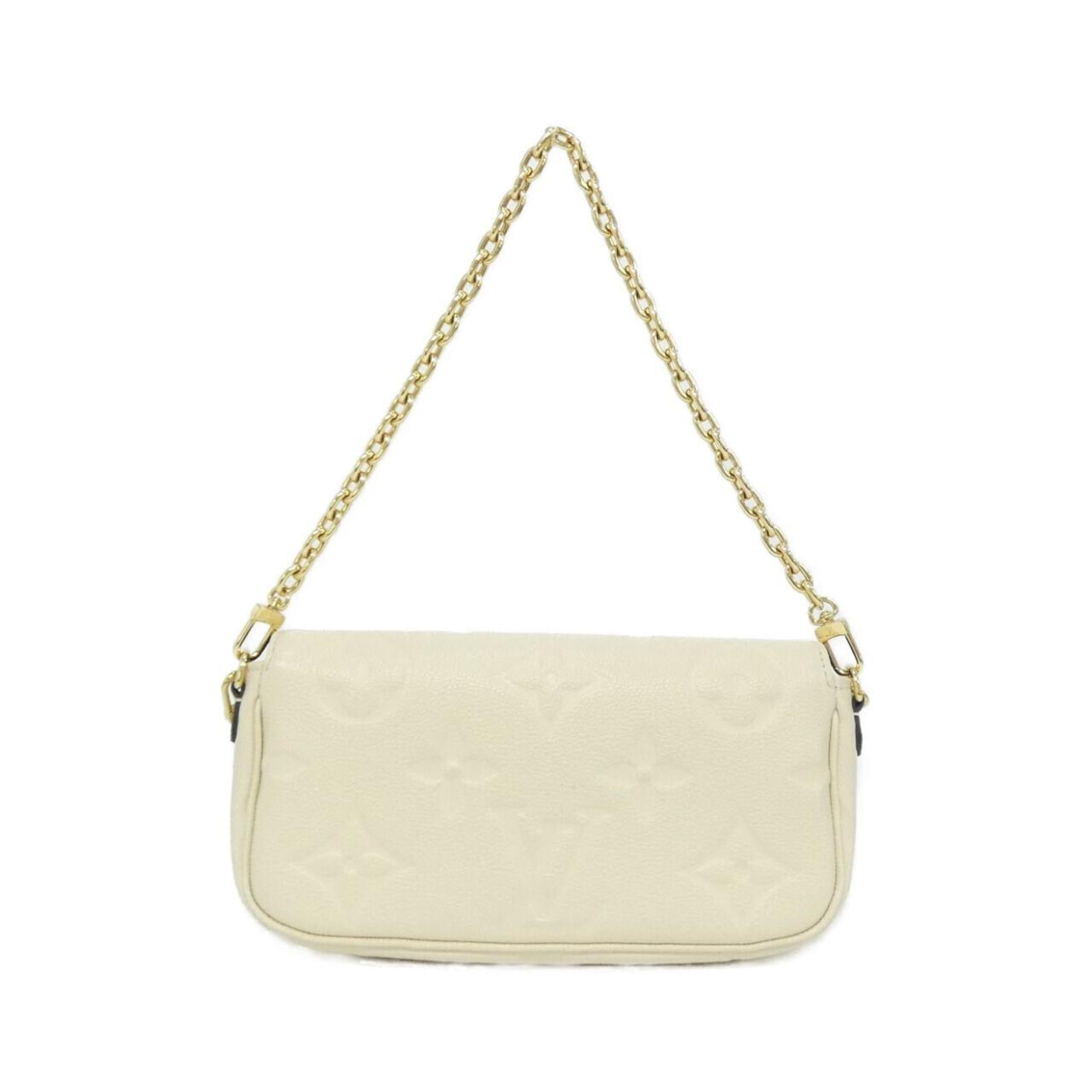 Louis Vuitton Cream Leather Shoulder Bag (Pre-Owned)