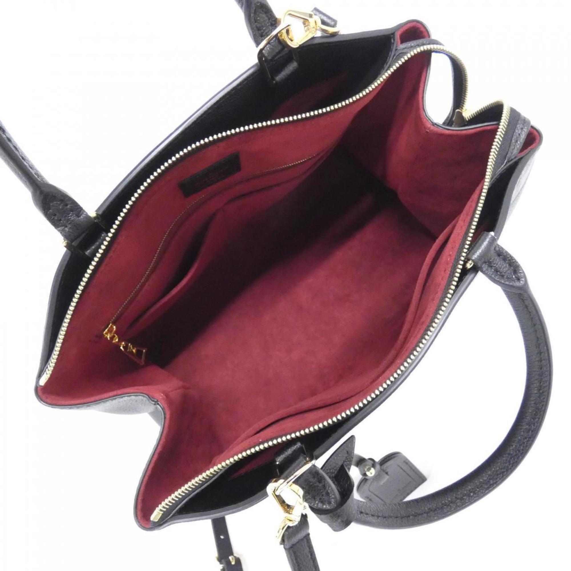 Louis Vuitton Black Leather Handbag (Pre-Owned)
