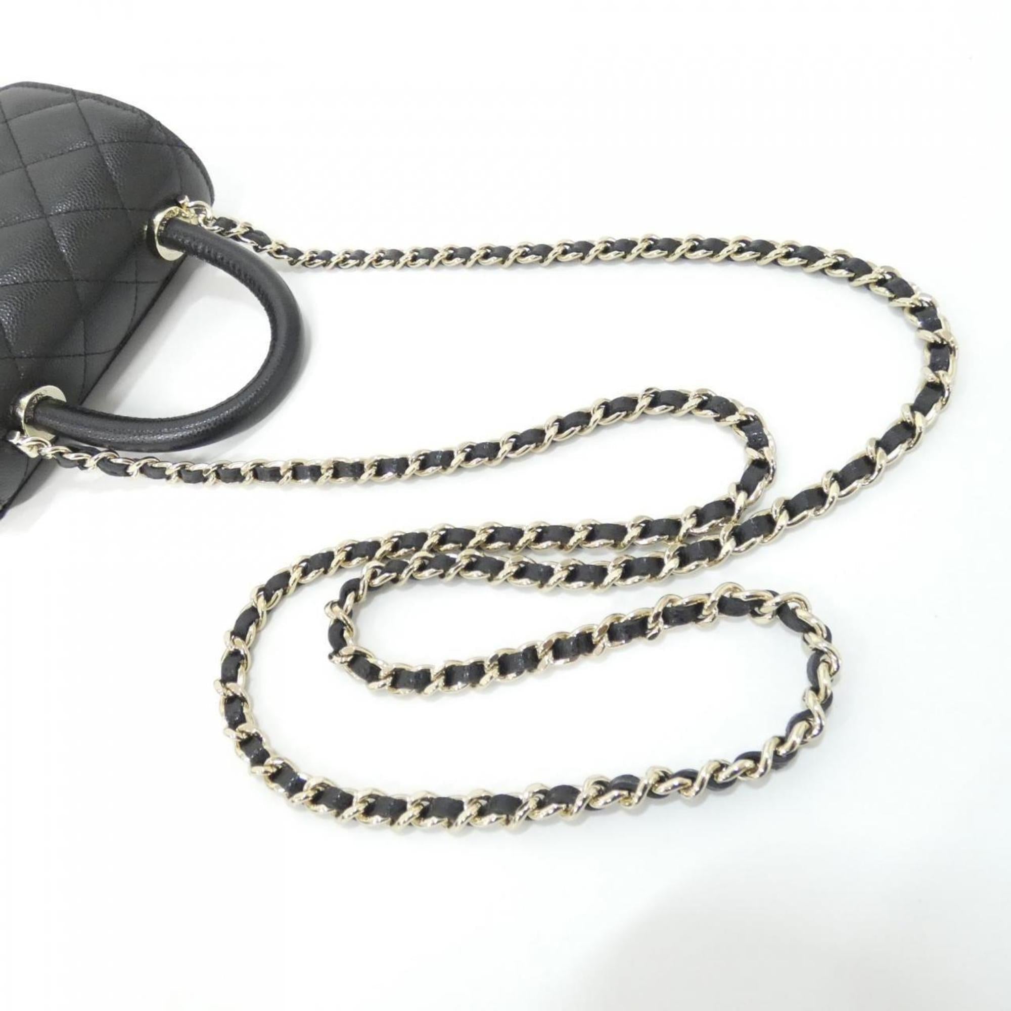 Coco Top Handle Bag Quilted Caviar Extra Mini