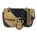 GG Marmont Flap Bag Diagonal Quilted Leather Mini