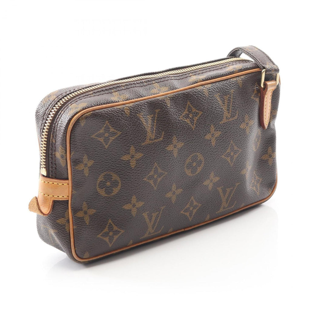 Louis Vuitton Brown Coated Canvas Leather Shoulder Bag (Pre-Owned)