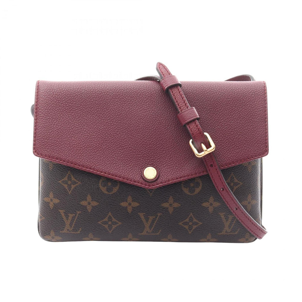 Louis Vuitton Brown Monogram Pink Coated Canvas Leather Shoulder Bag (Pre-Owned)