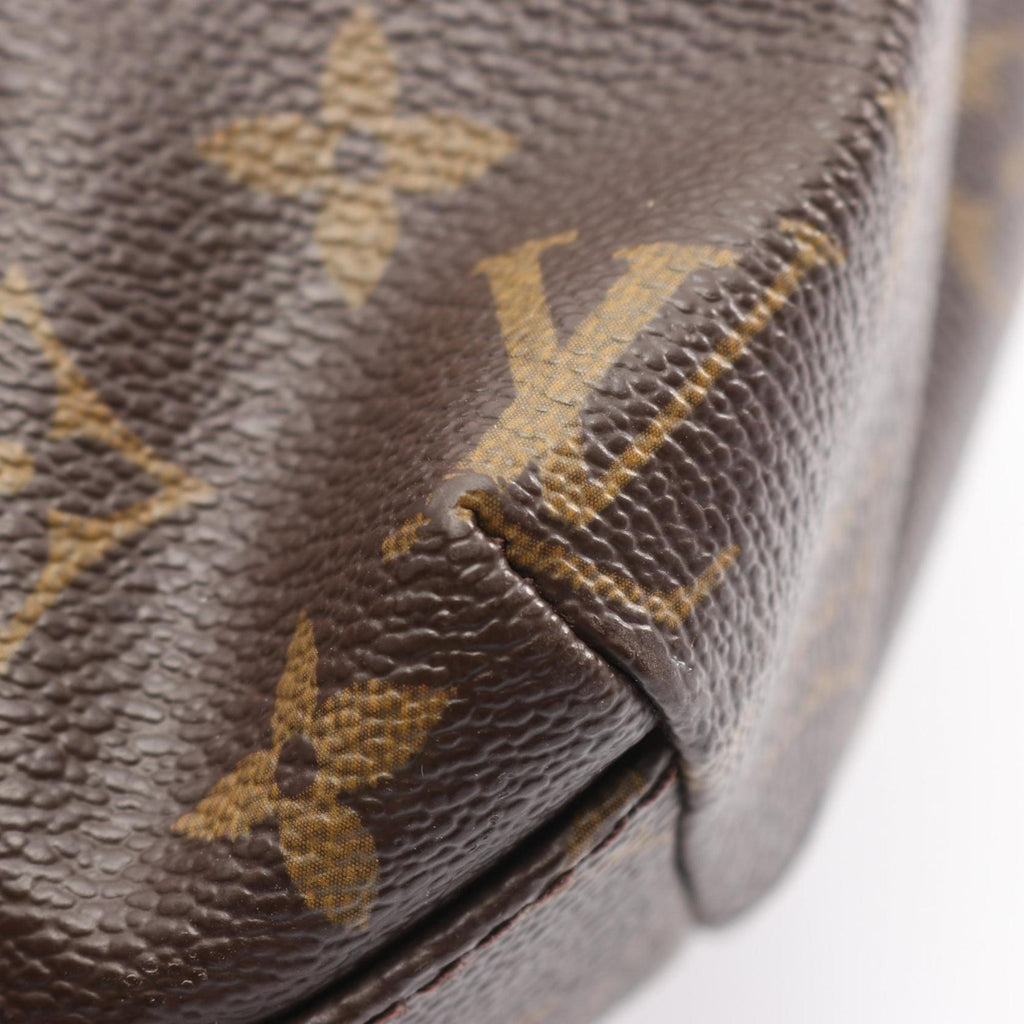 Louis Vuitton Brown Monogram Coated Canvas Leather Tote Bag (Pre-Owned)