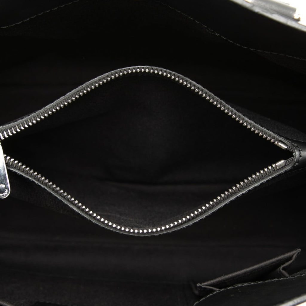 Louis Vuitton Black Noir Leather Handbag Tote Bag (Pre-Owned)