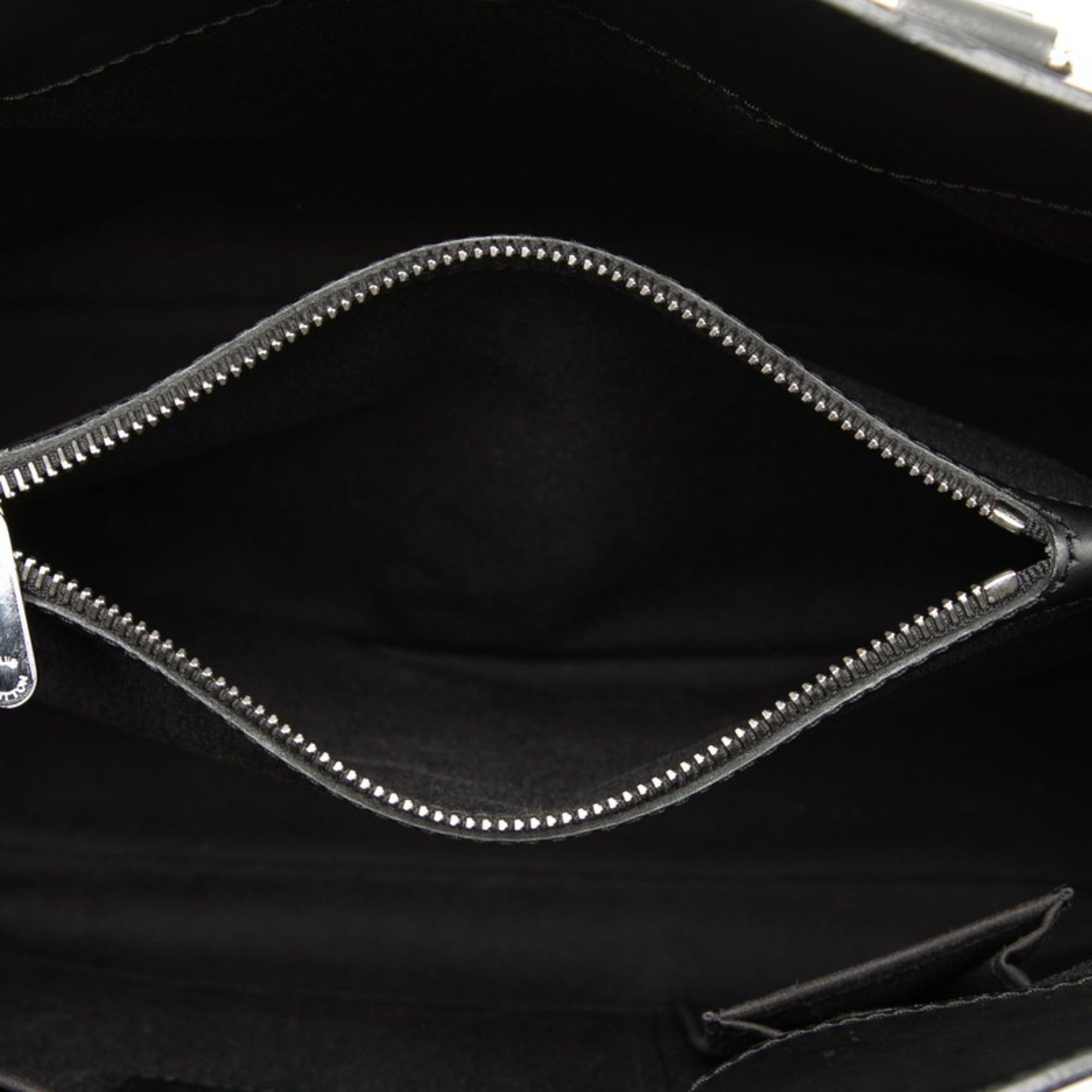 Louis Vuitton Black Noir Leather Handbag Tote Bag (Pre-Owned)