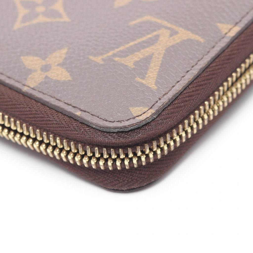 Louis Vuitton Brown Fuchsia Pink Coated Canvas Long Wallet (Bi-Fold) (Pre-Owned)