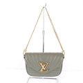 Louis Vuitton Khaki Leather Shoulder Bag (Pre-Owned)