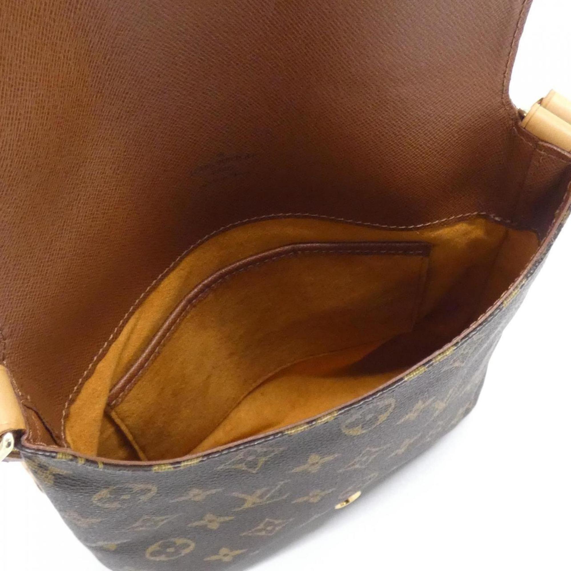 Louis Vuitton Monogram Marron Coated Canvas Shoulder Bag (Pre-Owned)