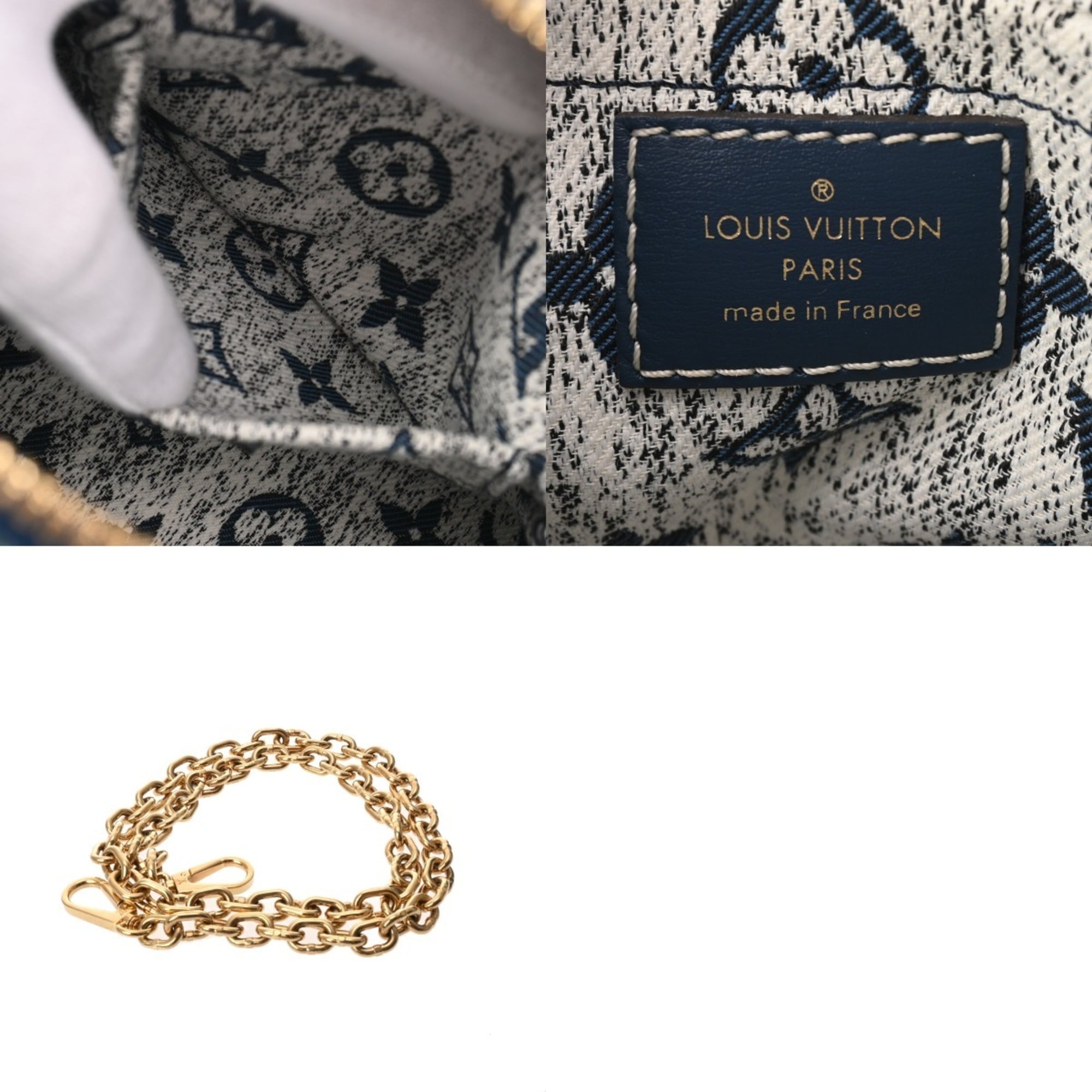Louis Vuitton Blue Monogram Jacquard Denim Handbag (Pre-Owned)