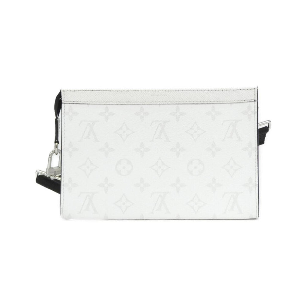 Louis Vuitton White Coated Canvas Leather Shoulder Bag (Pre-Owned)