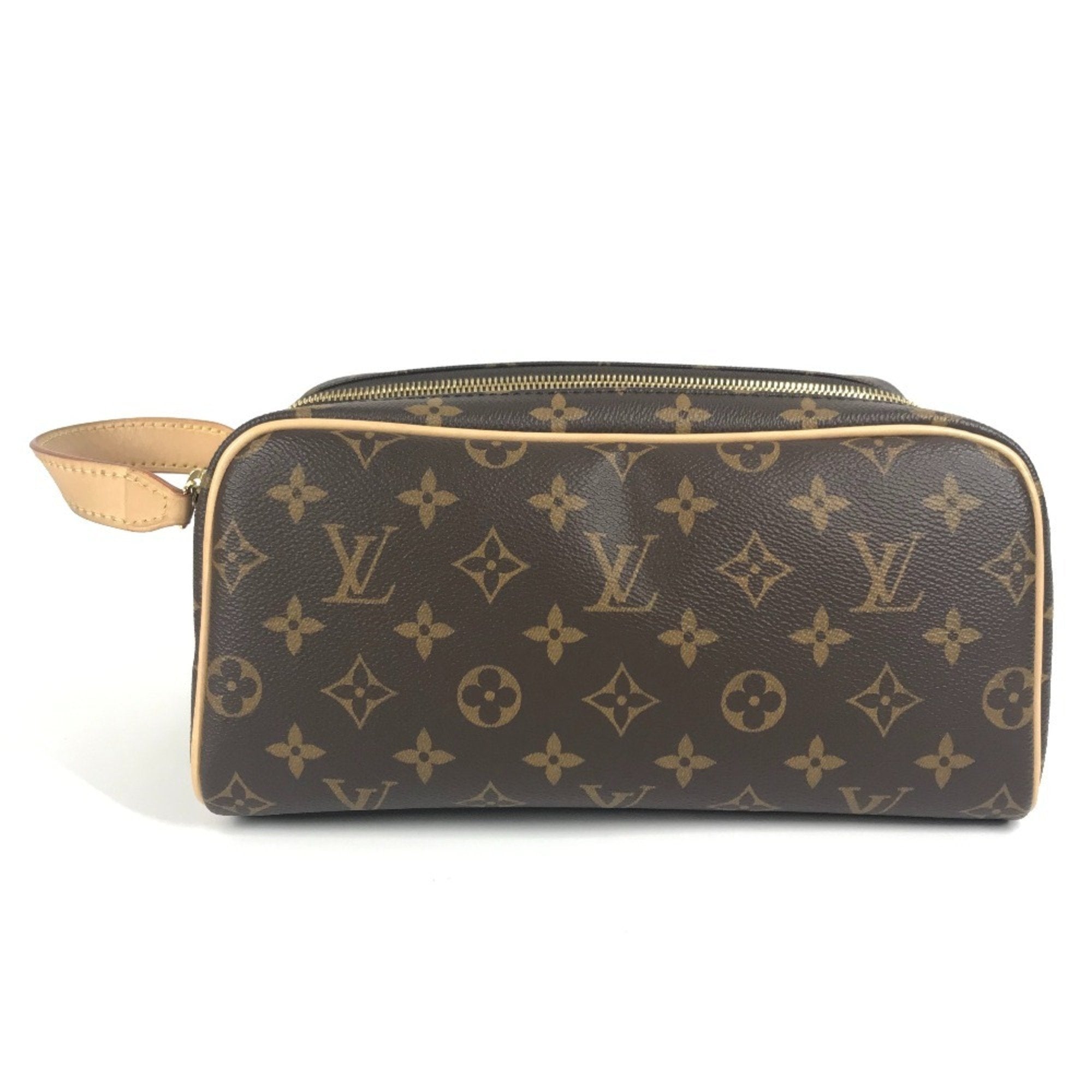 Louis Vuitton Brown Monogram Canvas Clutch Bag Pouch (Pre-Owned)