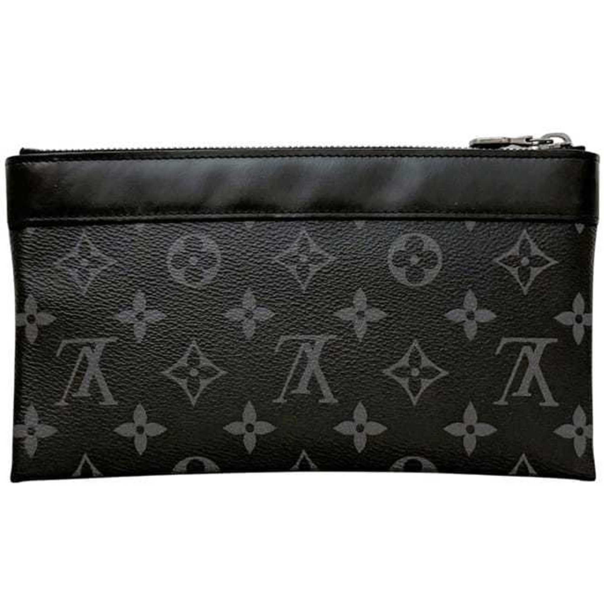 Louis Vuitton Black Monogram Eclipse Monogram Eclipse Leather Pochette Pouch (Pre-Owned)