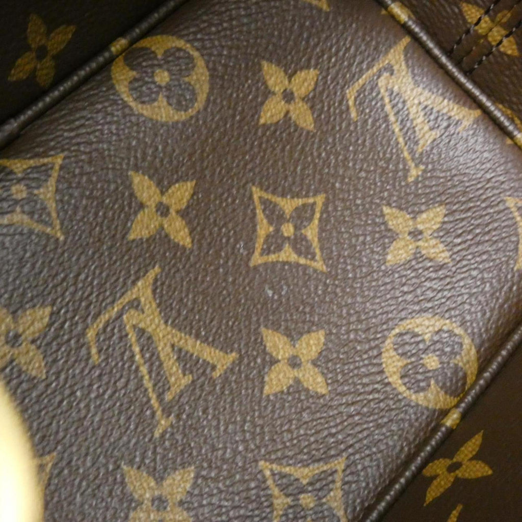 Louis Vuitton Black Marron Coated Canvas Leather Handbag (Pre-Owned)
