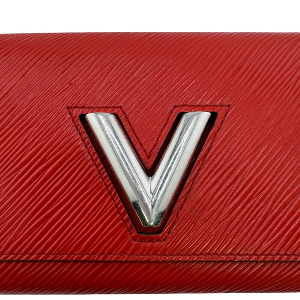 Louis Vuitton Red Color Epi Leather Long Wallet (Bi-Fold) (Pre-Owned)