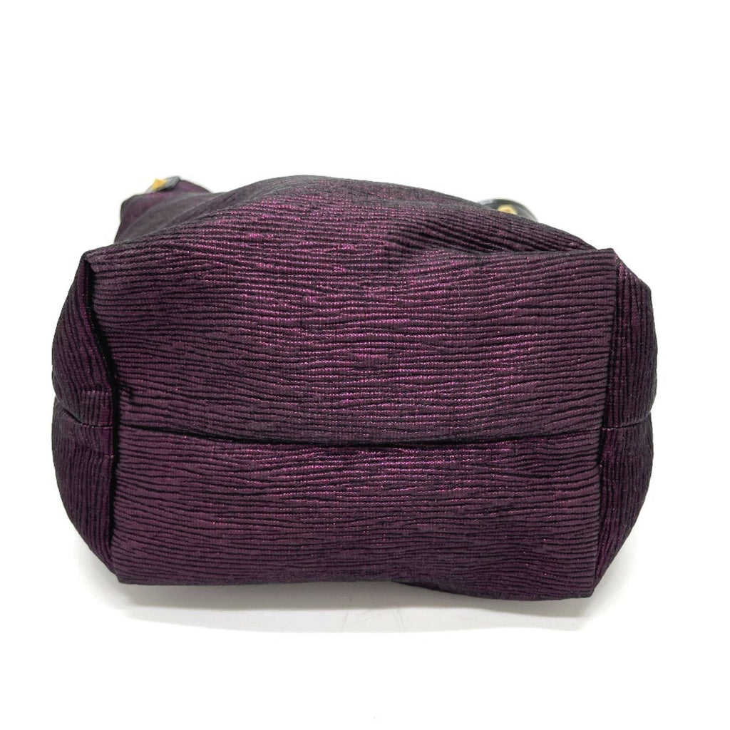 Louis Vuitton Black Purple Canvas Leather Handbag Tote Bag (Pre-Owned)