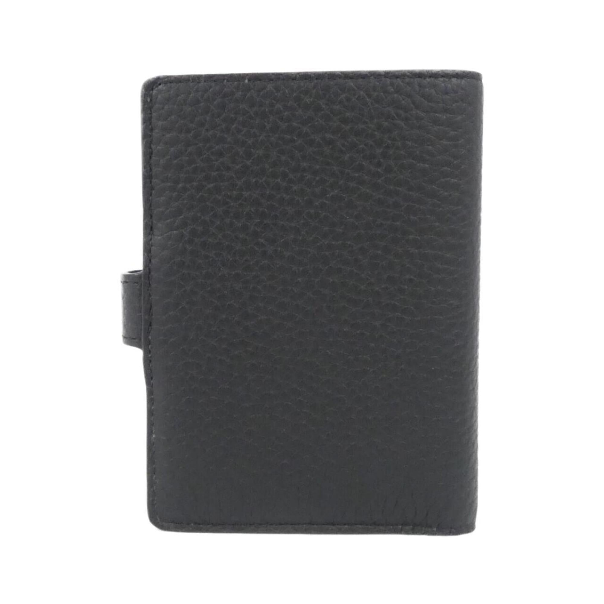 Louis Vuitton Black Leather Wallet (Bi-Fold) (Pre-Owned)
