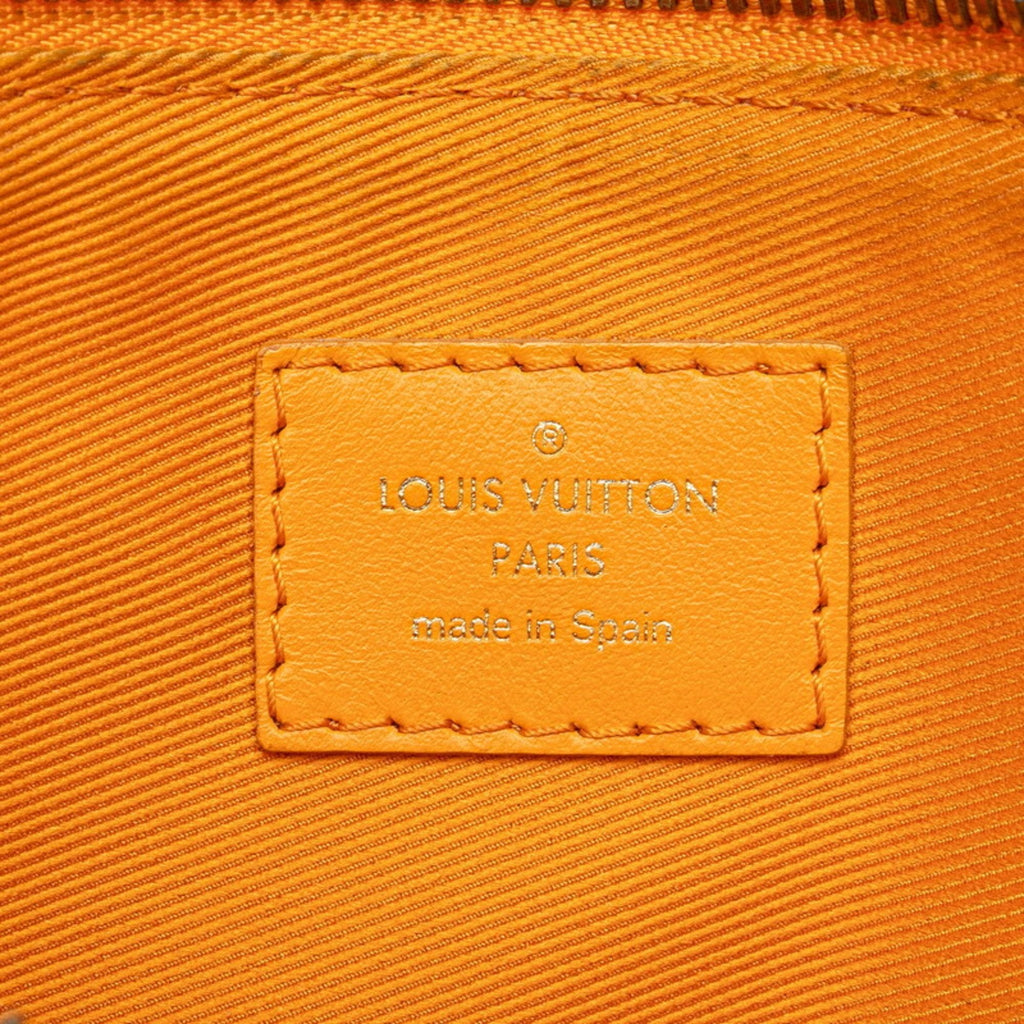 Louis Vuitton Gray Orange Pvc Canvas Shoulder Bag (Pre-Owned)