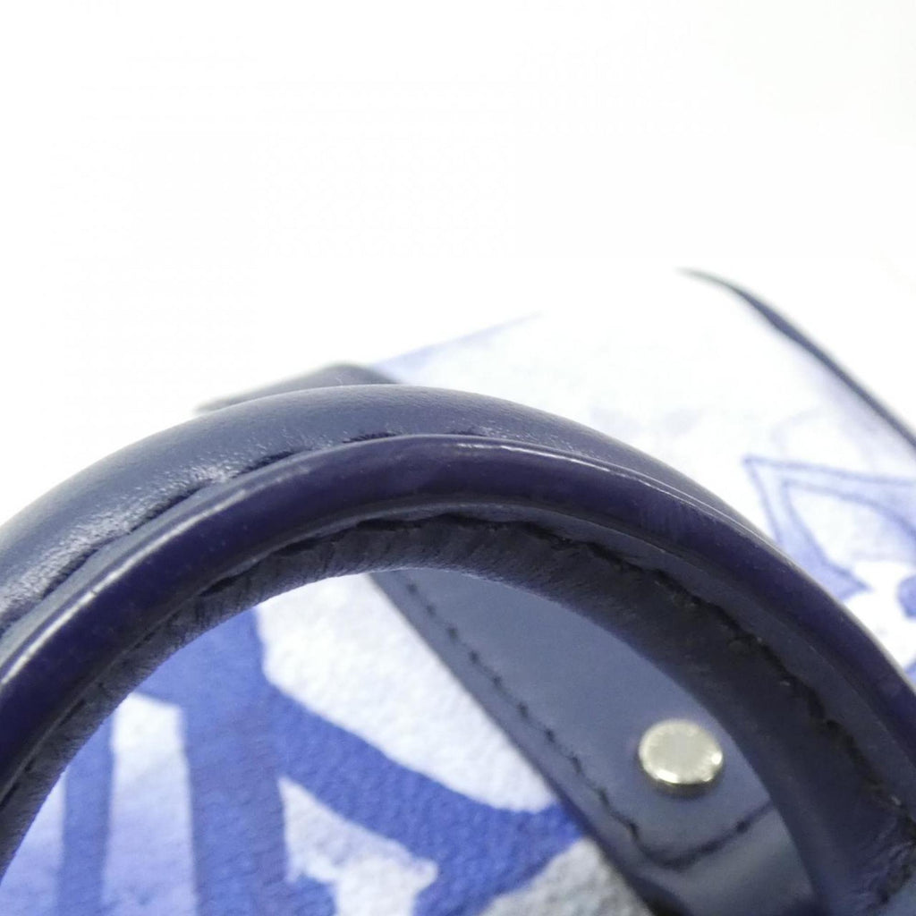 Louis Vuitton Blue Coated Canvas Boston Bag (Pre-Owned)