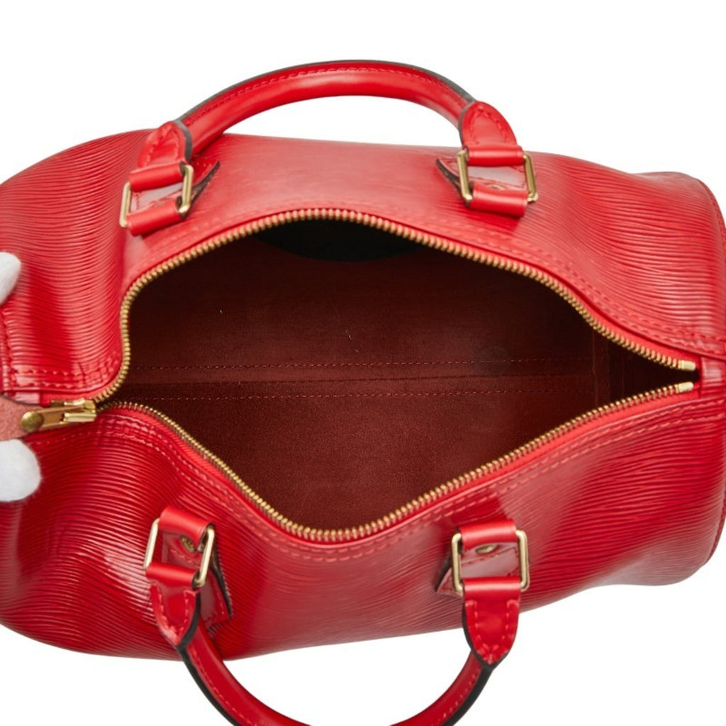 Louis Vuitton Castilian Red Leather Boston Bag Handbag (Pre-Owned)